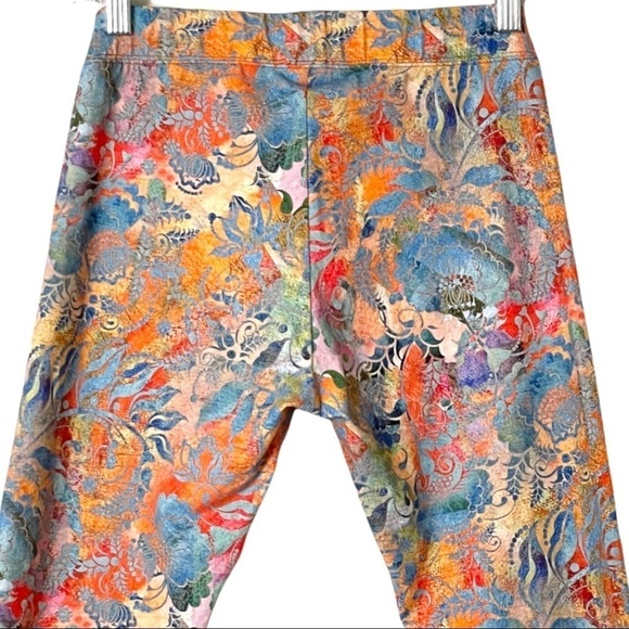 ๐บ Soft Surroundings Have to Have Colorful Floral Print Crop Leggings Size XS - Picture 4 of 8